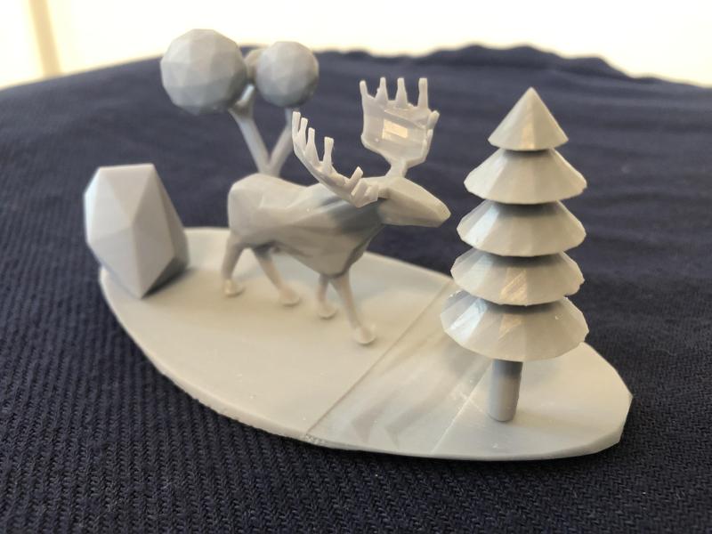 Low Poly Moose Scene