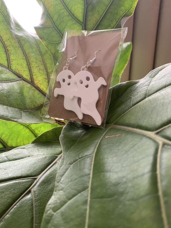ghost earrings!!!!!!
