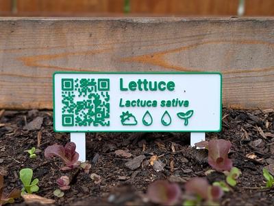 Customizable Garden Plant Labels with QR Codes