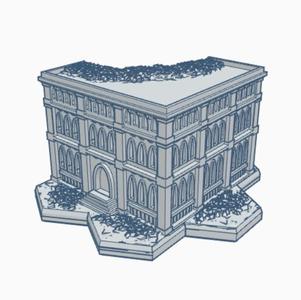 Gothic Ruined Building 101 with Hex Base GRHB101