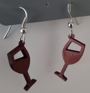 Wine glass earrings