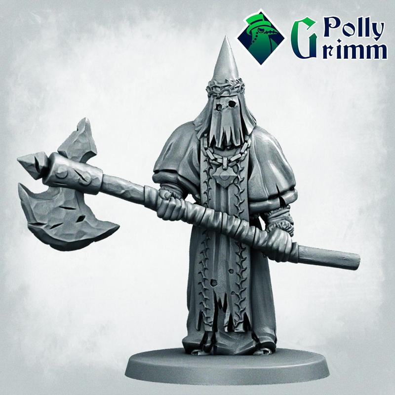 Grimtale. Inquisition set. Fanatic decapitator. Tabletop miniature.