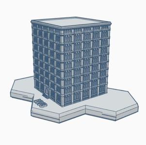 Gothic Building HMSG123 Hex Map Scale