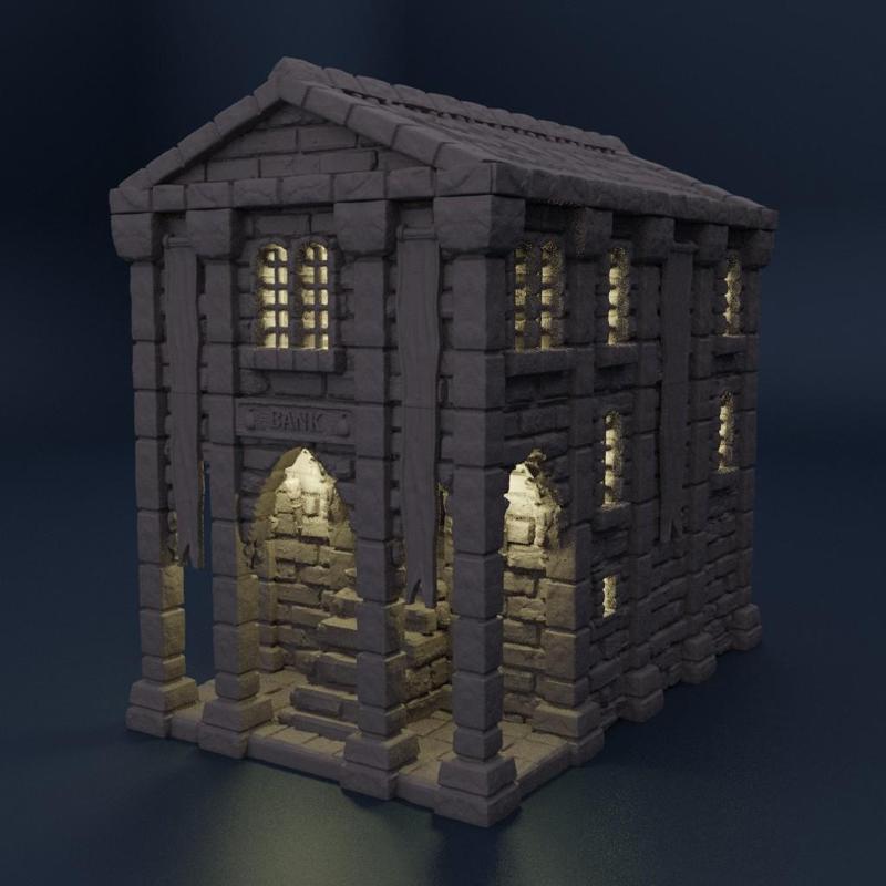 Medieval Bank - Tabletop Terrain - 28 MM