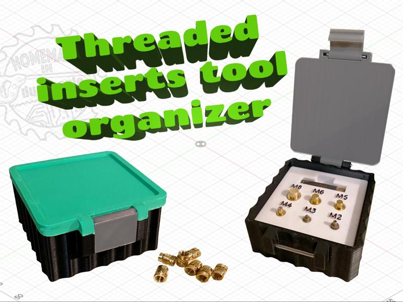 Soldering tip box for threaded inserts