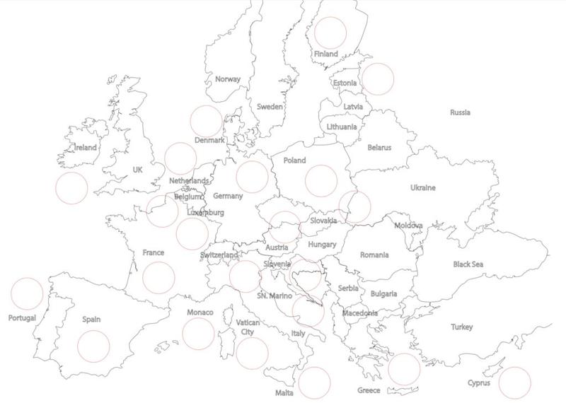 Europe & USA Maps for Coin Collection