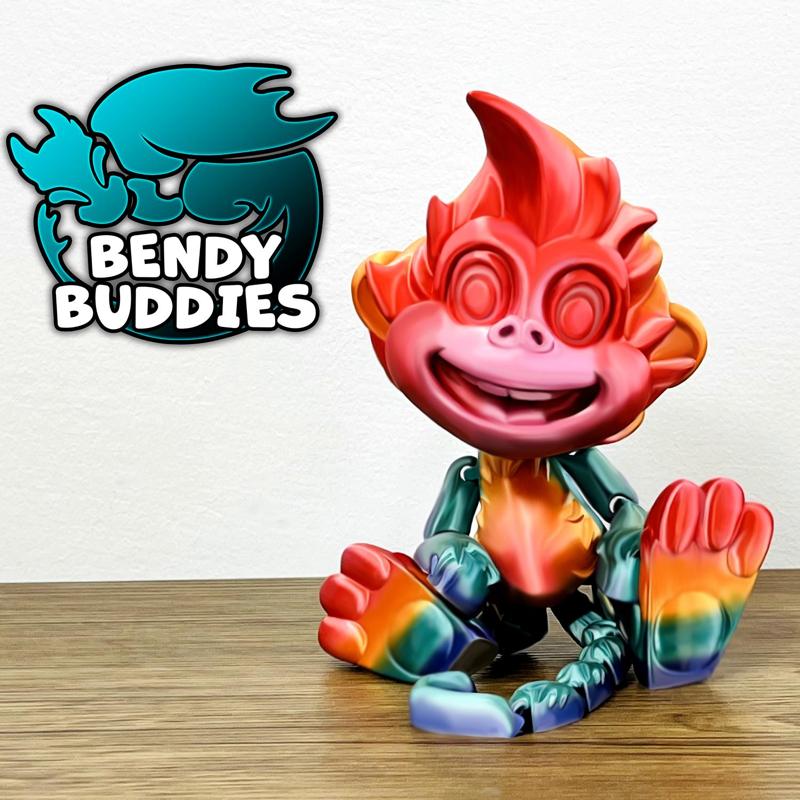 Monkey Puck / Ape Articulated / Print-in-Place Creature / Cute Beast / Fantasy World Beast