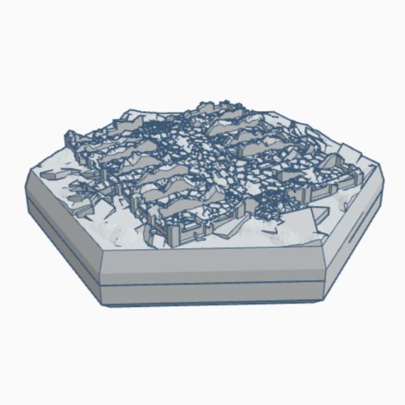 Modern Destroyed Stable Hex Map Scale HMSMD026