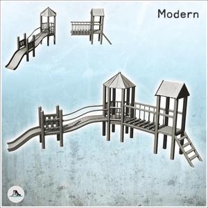 Modern children's play structure with slide (8) - Cold Era Modern Warfare Conflict World War 3 RPG  Post-apo
