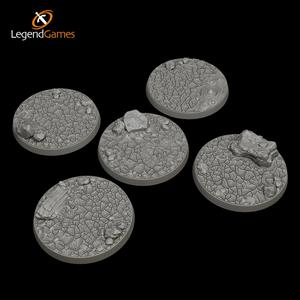 LegendGames 50mm round Cracked Earth figure bases