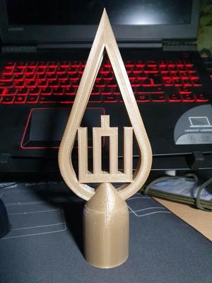 Flagpole top decoration with pillars of Gediminas