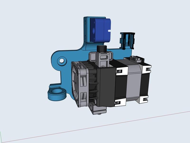 E3D Hemera Mount for Ender 5 remix with EZABL mount