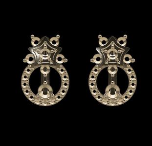 Women Earrings 3D print model 03