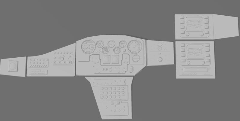 1989 Batmobile dash board panels