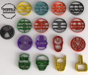 Fondant Avengers Cookie Cutter 1 and 2