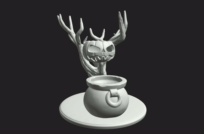 incense stand  SMOKE HALLOWEEN BACKFLOW INCENSE BURNER WITH CAULDRON AND PUMPKIN