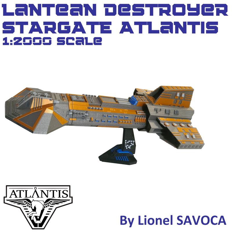 Lantean / Asuran Destroyer 1:2000 scale