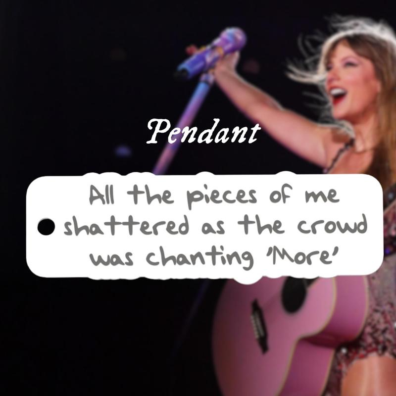 Taylor Swift TTPD "All the pieces of me shattered" Keychain pendant