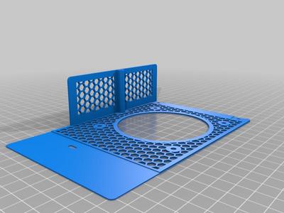 Ender 3 Pro mobo cover honeycomb 80mm fan