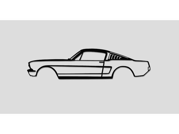 Mustang fastback 2d Wall art