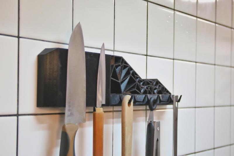 Utensil Rack with Magnetic Knife Holder