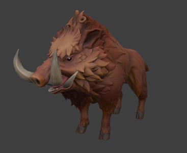 Charming Cartoon Wild Boar 3D Print Model - STL File for Printing