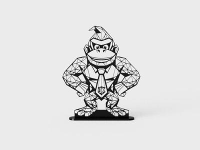 Geometric Donkey Kong low poly