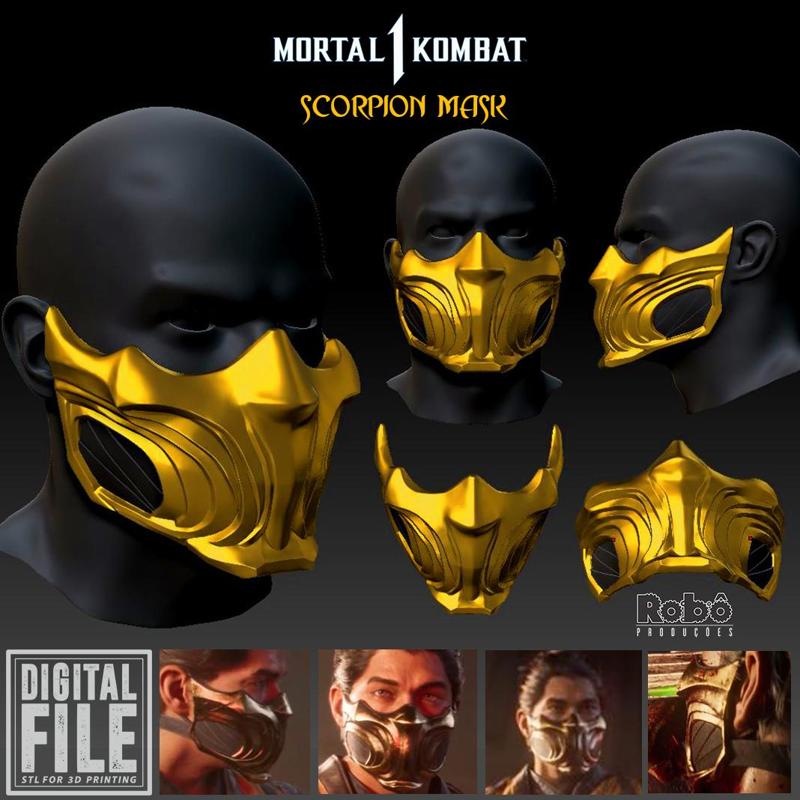 Mortal Kombat 1 Scorpion Mask 2023