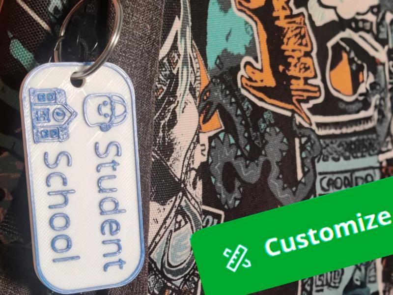 Customizable backpack tags