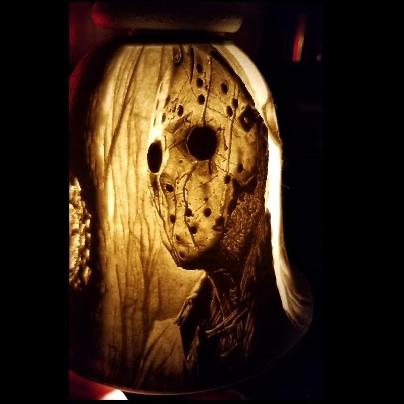 Freddy Jason Chainsaw Lithophane Lampshade