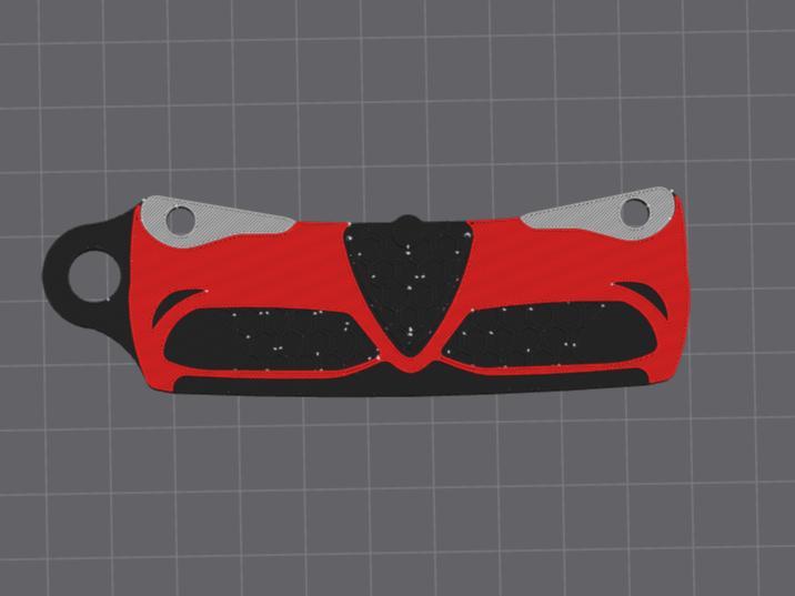 Alfa Romeo Giulia Quadrifoglio Keychain