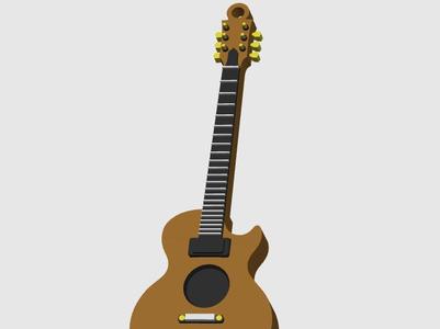 Multicolor Guitar Keychain