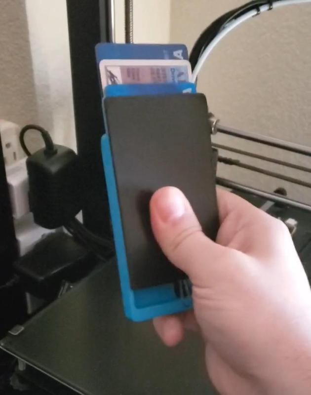 Slim Wallet - 5 card, sliding, mechanical, snapfit