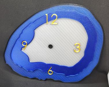 Geode slice clock 4 - multicolor
