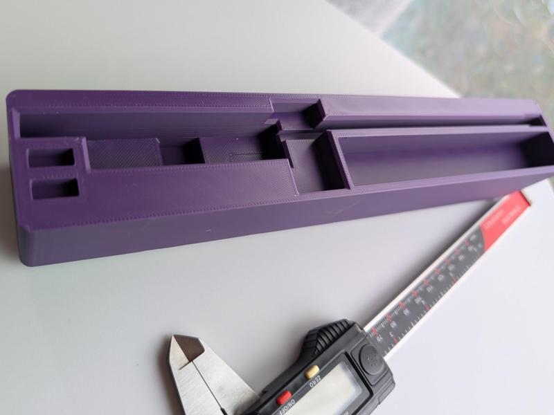 Left handed Accusize Calipers Gridfinity Bin