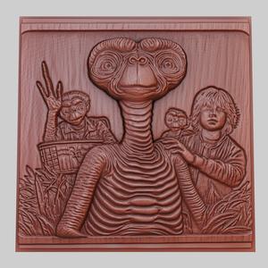 E.T. 3d printer relief medallion obj stl