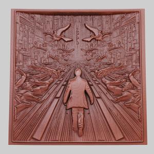 Inception 3d printer relief medallion obj stl