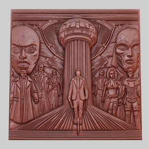 The Fifth Element 3d printer relief medallion obj stl