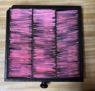 Drawer insert / divider for Coffee sweeteners