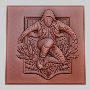 Jumper 3d printer relief medallion obj stl