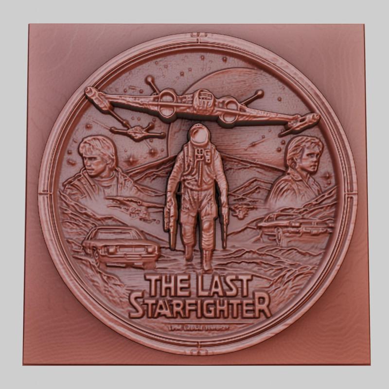 The Last Starfighter 3d printer relief medallion obj stl