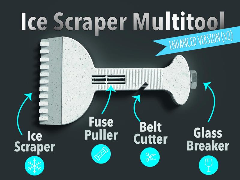 Ice Scraper 4-in-1 Multitool (Safety Benefits)