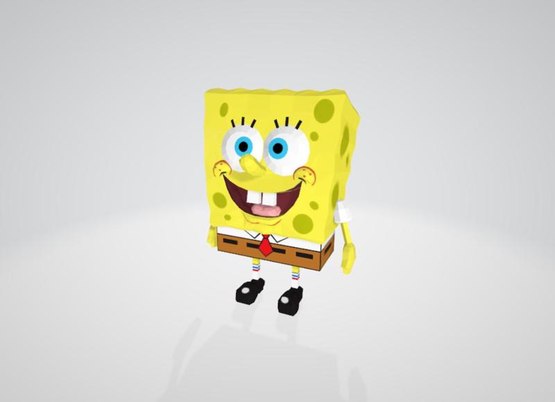 Spongebob 3d model low poly
