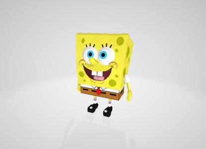 Spongebob 3d model low poly