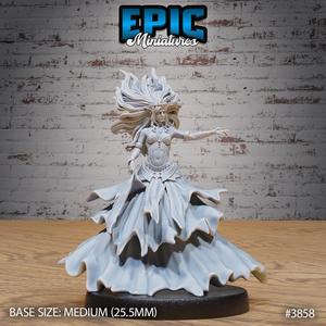 Elven Ghost Princess ‧ DnD Miniature ‧ Tabletop Miniatures ‧ Gaming Monster ‧ 3D Model ‧ RPG ‧ DnDminis ‧ STL FILE