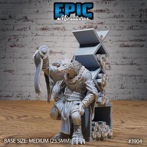 Arcanaloth Reading ‧ DnD Miniature ‧ Tabletop Miniatures ‧ Gaming Monster ‧ 3D Model ‧ RPG ‧ DnDminis ‧ STL FILE