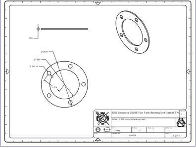 2000 Chaparral 200SSE Fuel Tank Sending Unit Gasket