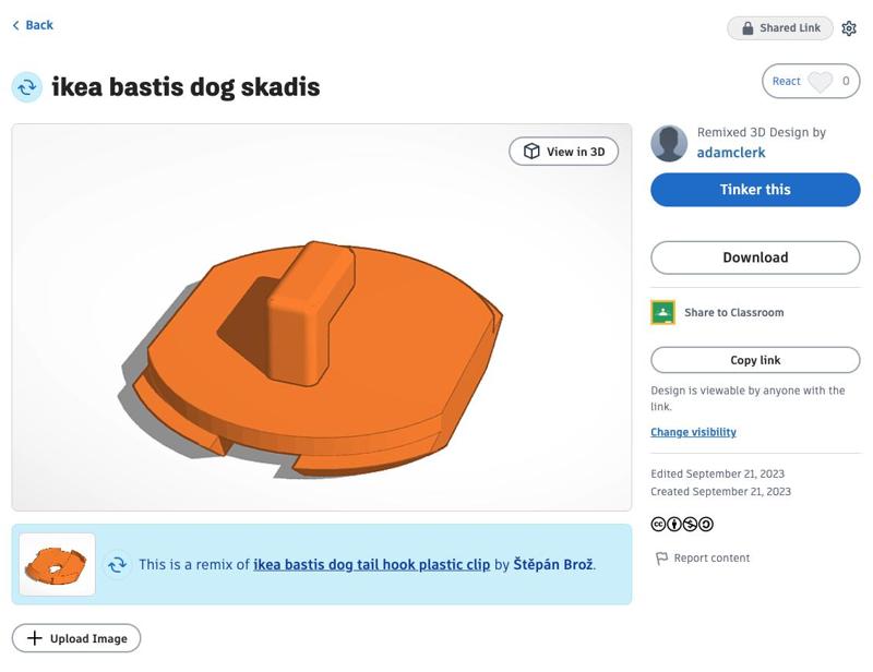 Ikea Bastis Skadis Clip