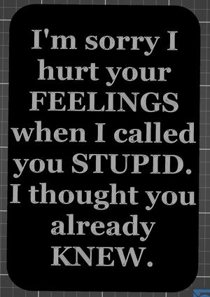 Apology sign