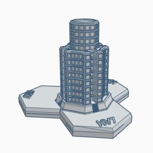 Corporate HQ Tower Hex Map Scale HMSSF047